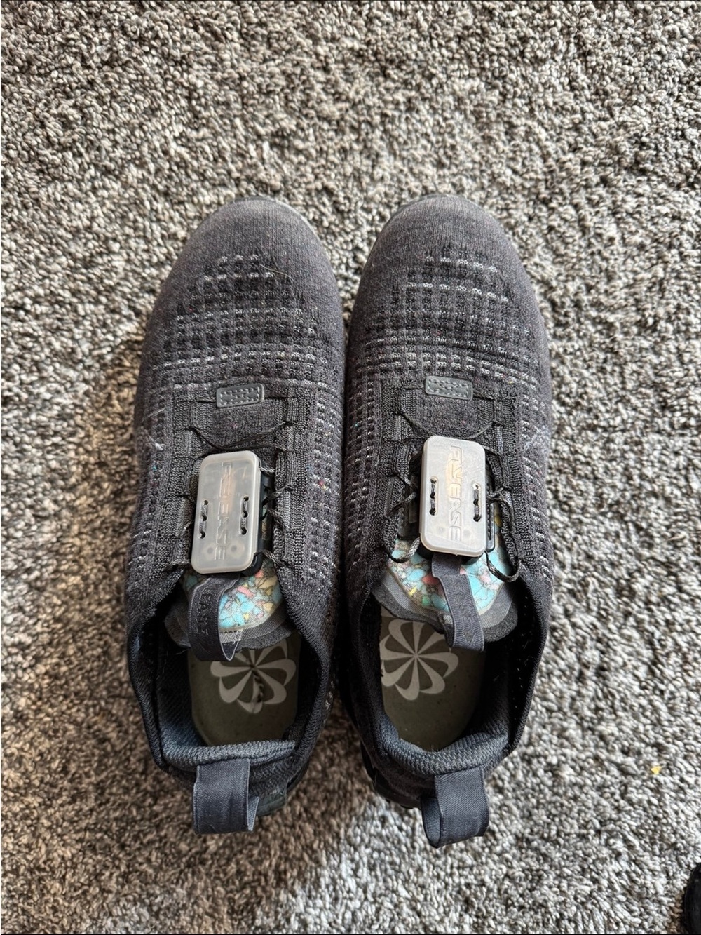Boys Nike  Kids Black Knit Sneakers with Dial Fastener